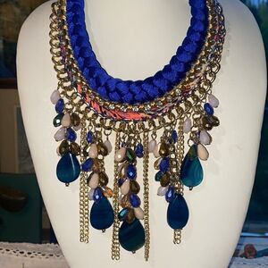 Beautiful Blue Statement Necklace
